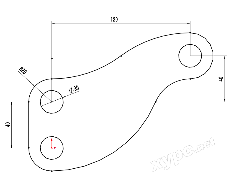 SolidWorks草图练习题 第007题