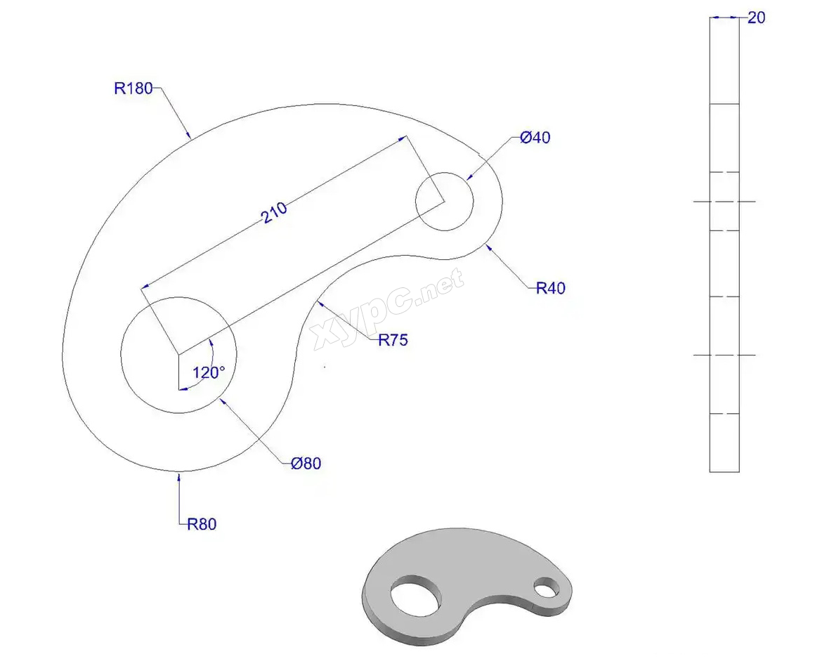 SolidWorks基础练习题 第122题