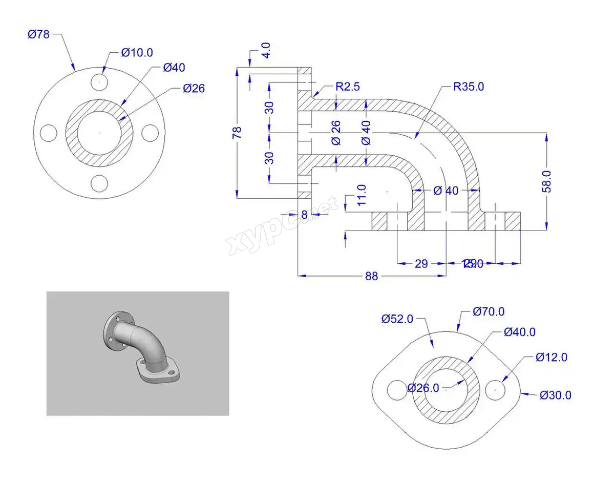 SolidWorks基础练习题 第125题