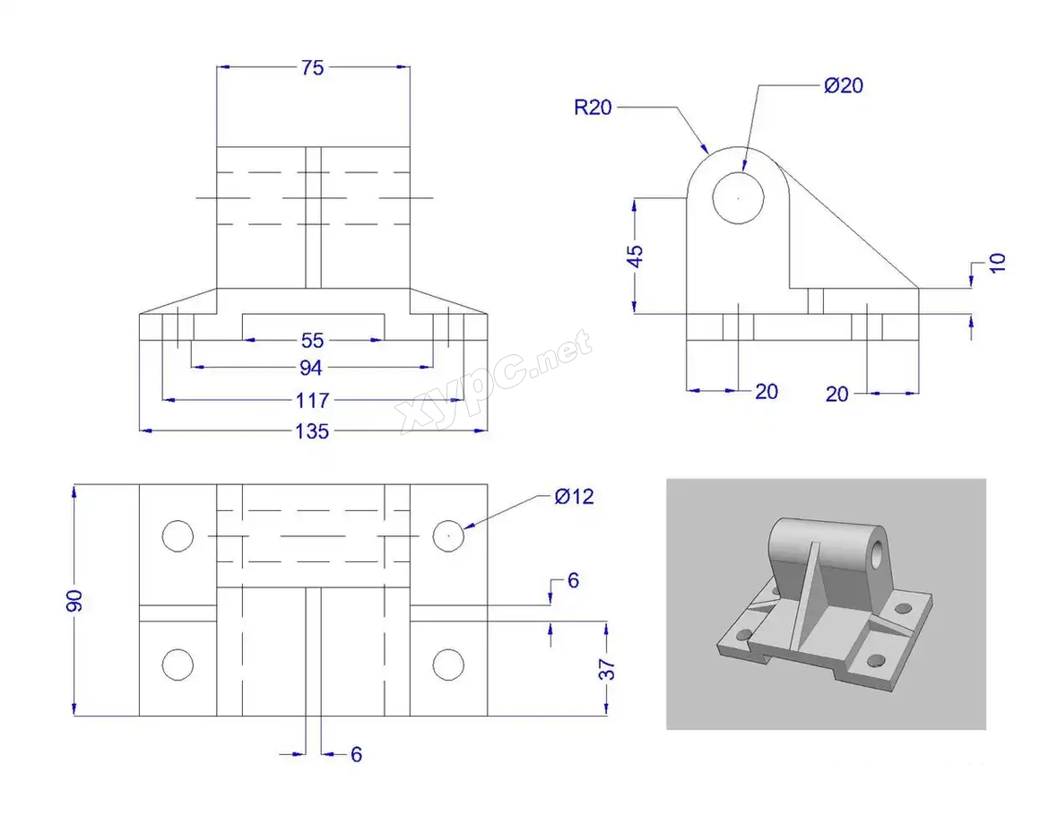 SolidWorks基础练习题 第127题