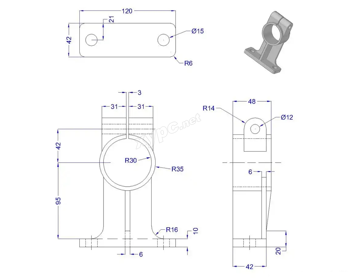 SolidWorks基础练习题 第128题