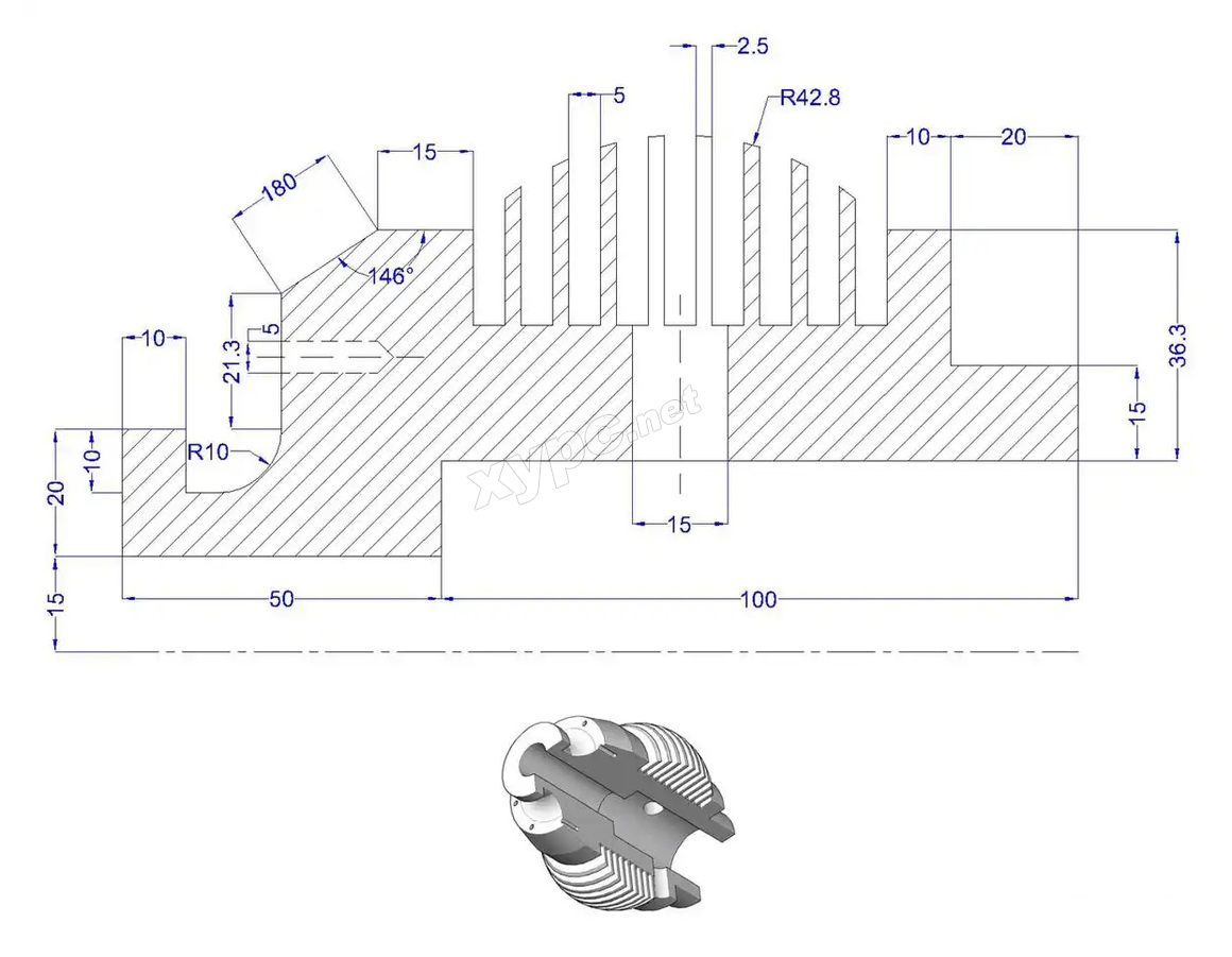 SolidWorks基础练习题 第129题