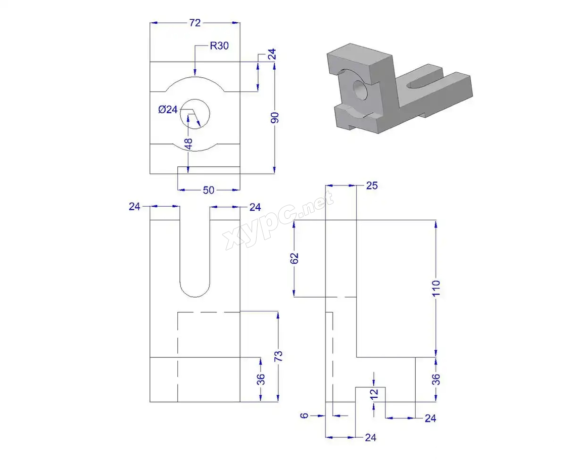 SolidWorks基础练习题 第130题