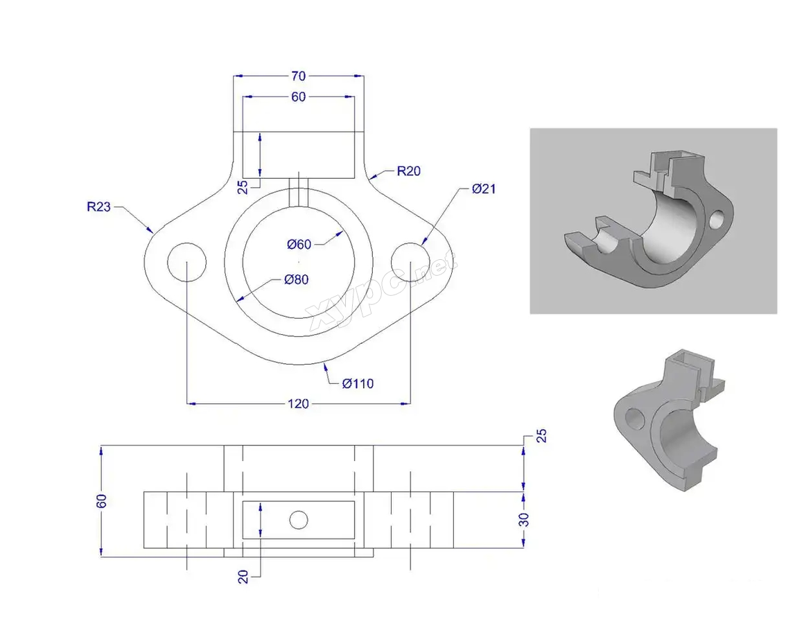 SolidWorks基础练习题 第132题