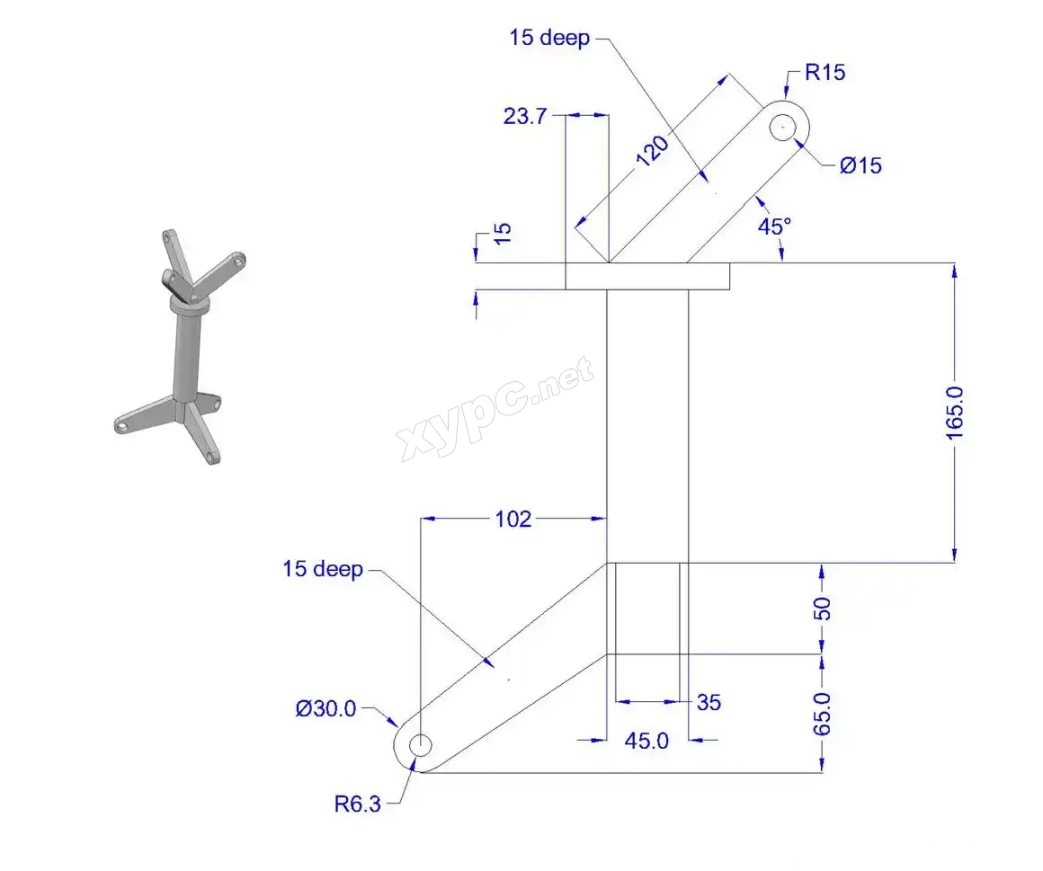 SolidWorks基础练习题 第136题