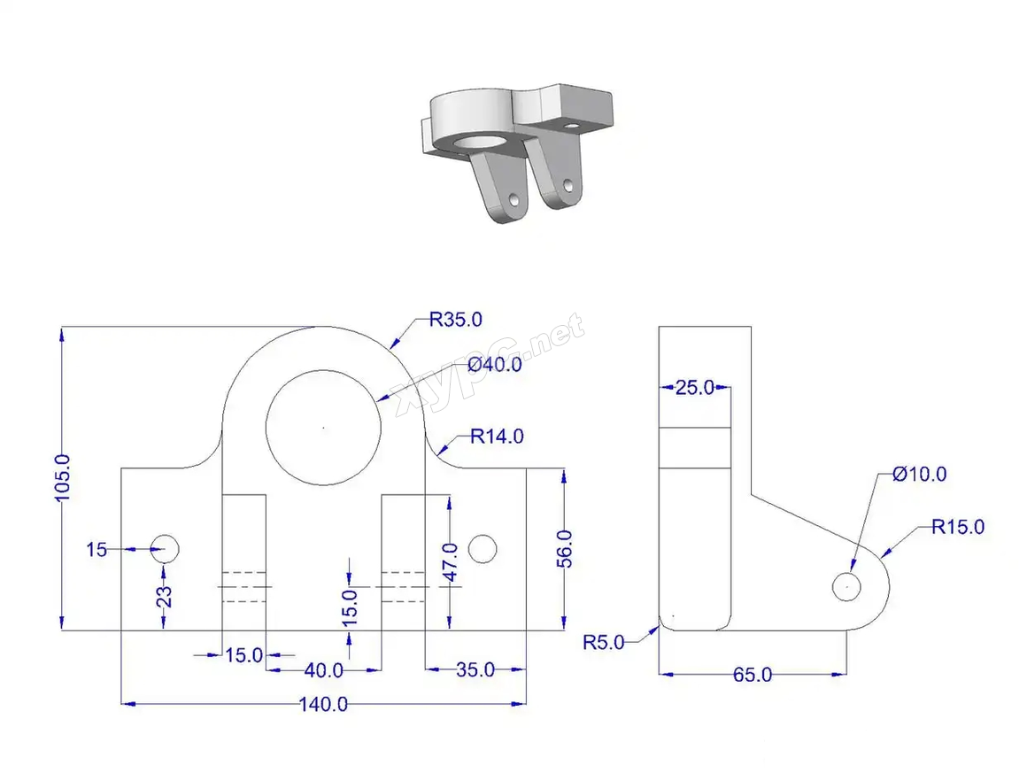 SolidWorks基础练习题 第140题