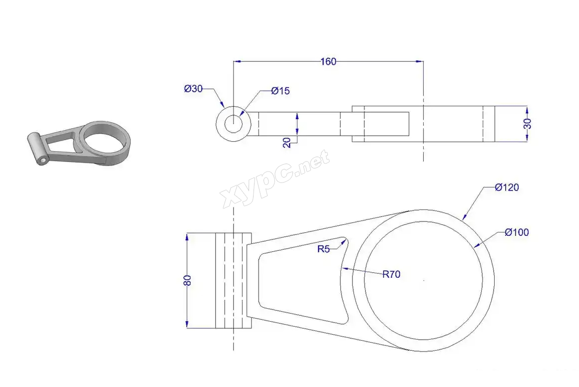 SolidWorks基础练习题 第155题