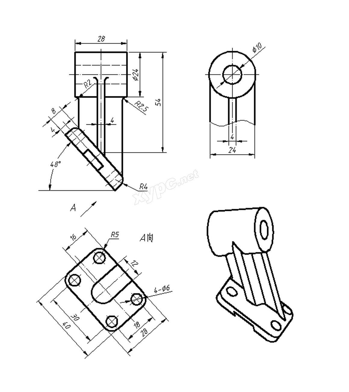 SolidWorks基础练习题 第167题
