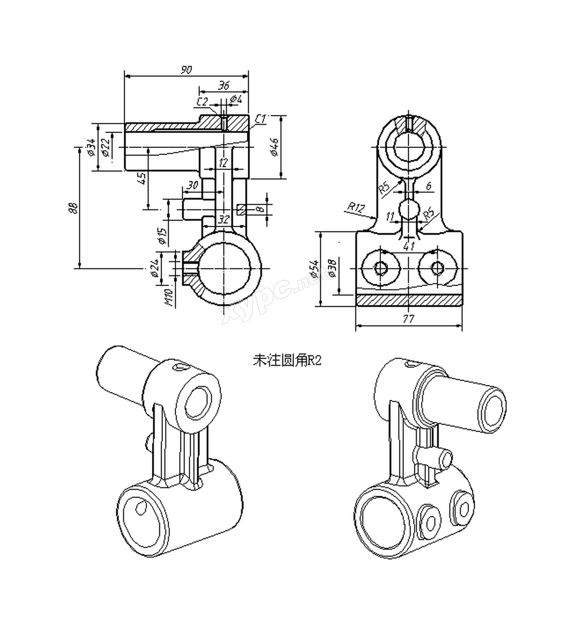 SolidWorks基础练习题 第168题