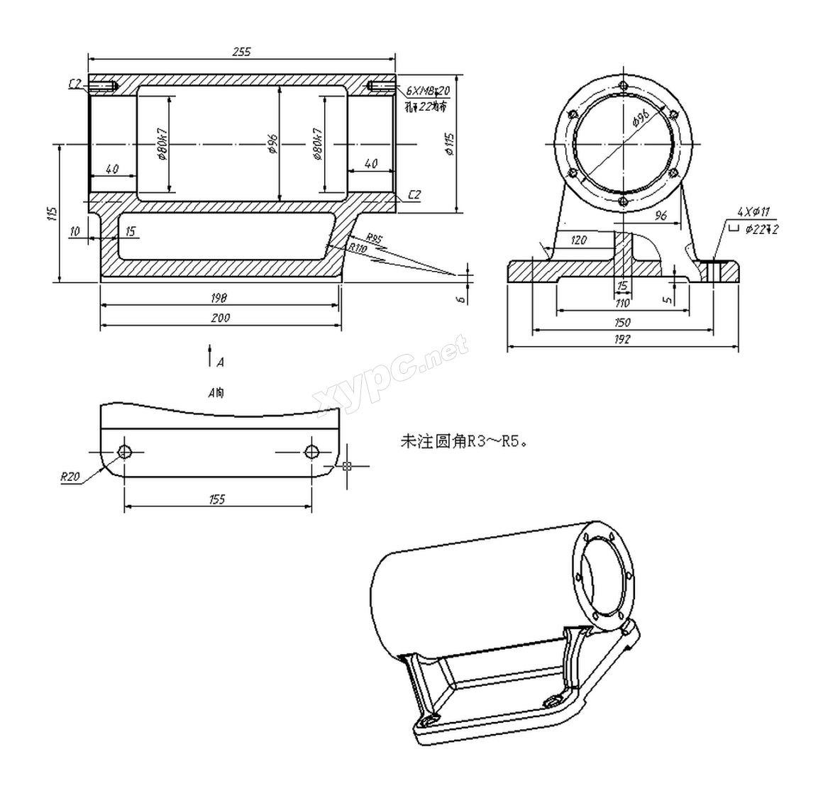 SolidWorks基础练习题 第174题